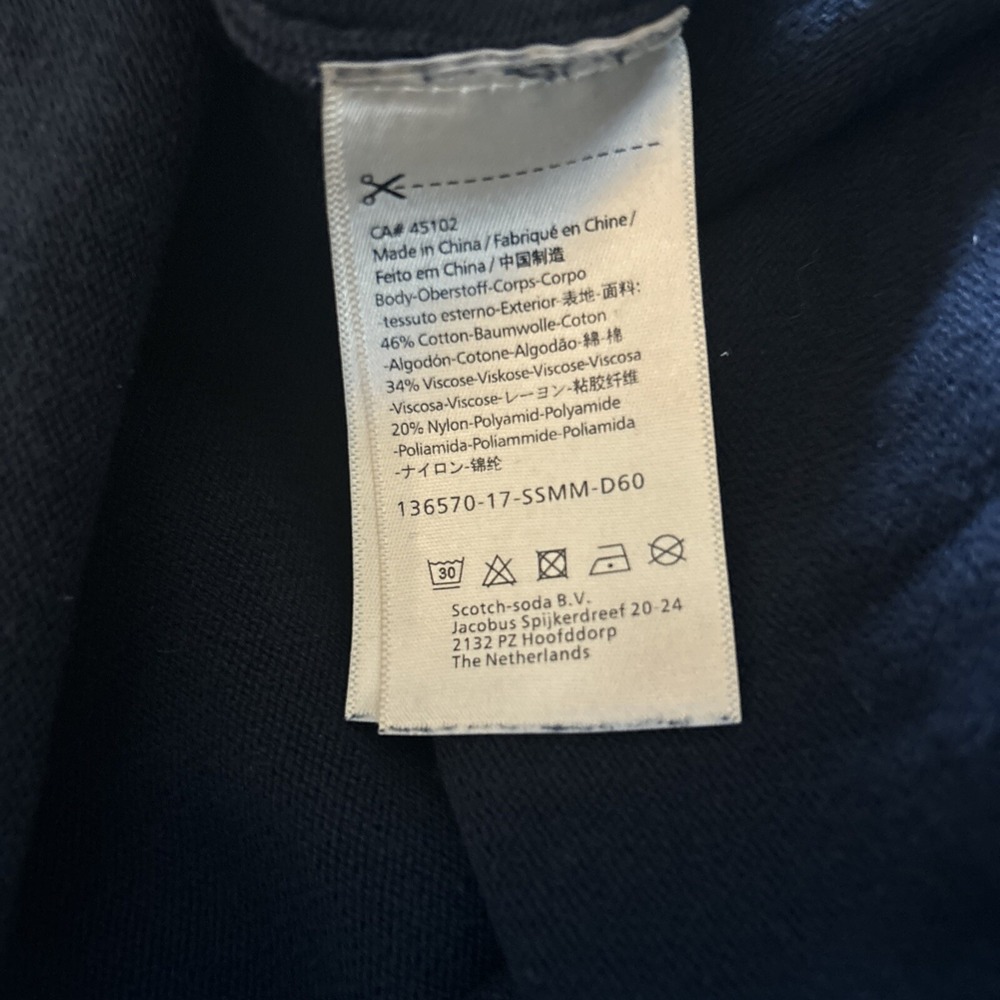 Scotch & Soda Men's Pullover Sweater Crew Neck L Navy Blue Knit - Picture 8 of 10